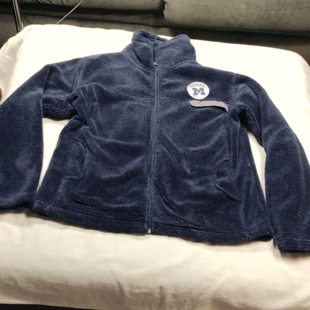 Michigan Women's Fleece Zippered Coat Size Large